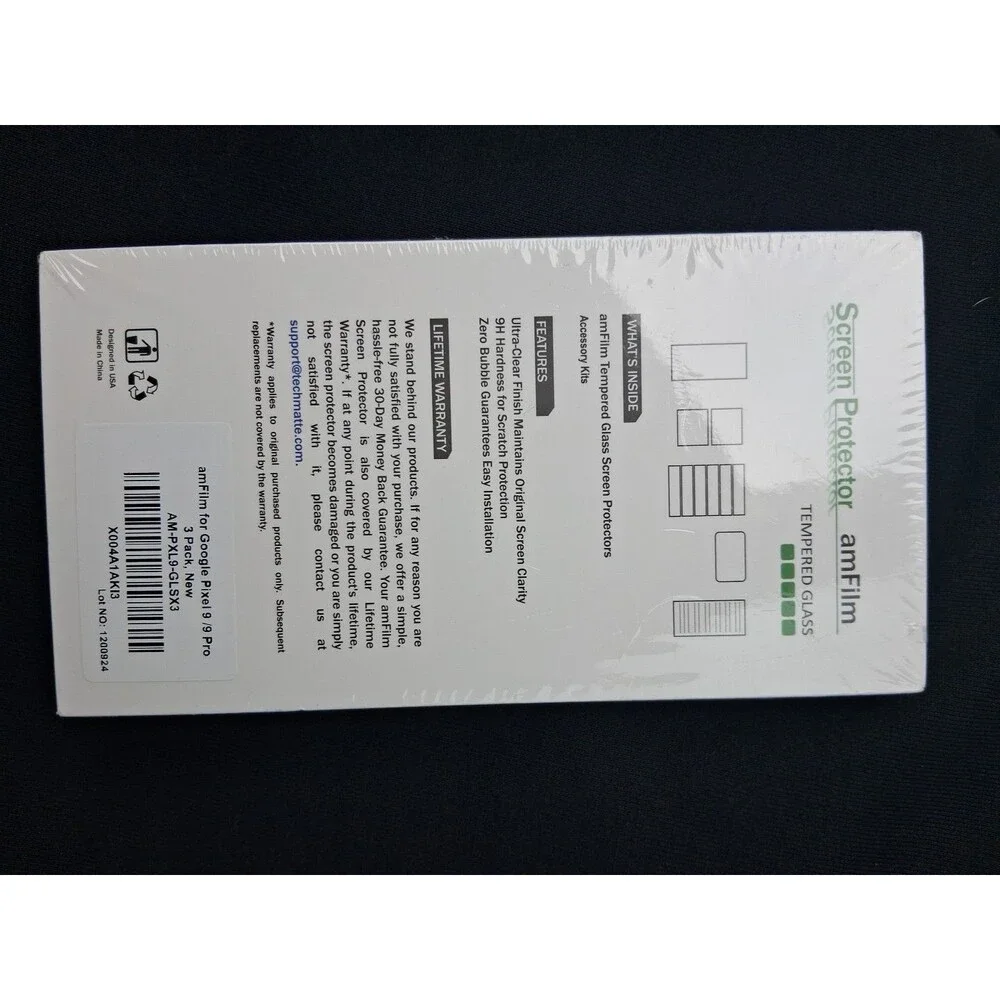 Tempered Glass Screen Protector for Pixel 3 - Clear  NEW 3 Pack Sealed Package